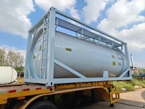 20FT 19000L Dilute Nitric Acid Tank Container 19m3 Transport Storage 25% Hno3 (304 Stainless Steel or PE Lined)