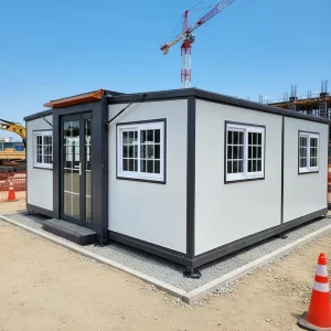 20FT 3-in-1 Foldable Expandable Modular Prefab Container House for Villa Workshop Home Office & Hotel Use