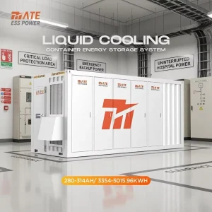 20FT 3MWh 280Ah 5MWh 314Ah LFP Liquid Cooled BESS Energy Storage System for Hospital Emergency Backup Critical Load Protection