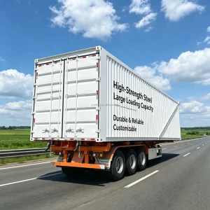 20FT 40FT ISO Container Steel Skeleton Semi-Trailer, 3-Axle 40-Ton Air Suspension