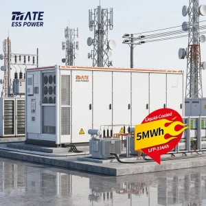 20FT 5MWh Container Lithium LiFePO4 Battery Energy Storage Liquid Cooling System for Communication Infrastructure