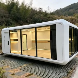 20FT Custom Apple Cabin Modern Prefab Sandwich Panel Capsule Home for Villa Office Hotel Resort