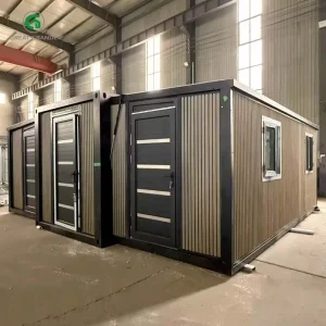 20FT Expandable Container Home with WPC Wall Panels Luxury Tiny House Prefabricated Modular House Modern Mobile Home Residence
