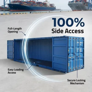 20FT Full-Side-Opening Cargo Shipping Container