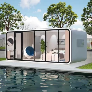 20FT Insulated Light Steel Container House Apple Cabin Modern Design Customizable Layout Durable Outdoor Use