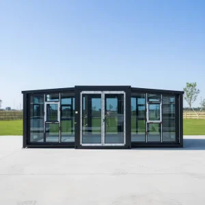 20FT Portable Container Home with Glass Wall and Steel Material