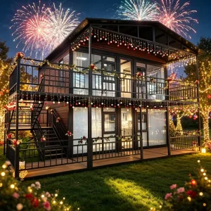20Ft 30Ft 40Ft Prefabricated Villa With 2 Bedroom Mobile Tiny Home Expandable Container House