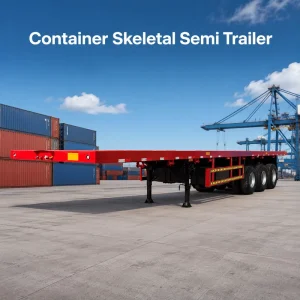 20Ft 40Ft Container 2 Axle 3 Axle Skeleton Semi Trailer