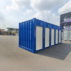 10ft 20ft 40ft Roll Up Door Container For Narrow Space Forklift Access Easy Loading Warehouse Storage