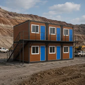 20Ft Foldable Container House Modular House for Contractor Mining Camp Heavy Duty Steel Frame Fast Assembly Cost Saving