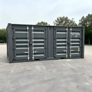 20GP Shipping Container with 2 Side Opening Doors Customizable Steel Storage Container for Industrial Use