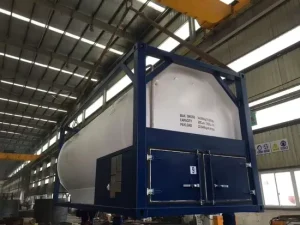 20feet ISO Chemical Corrosive Poisonous Liquid Tank Container with 0 1.6MPa Measuring Range 196 to +50C Design Temperature