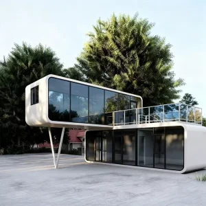 20ft 30ft 40ft Modular Shipping Prefab Container Office Portable Apple Capsule House Resort Cabin Sandwich Panel Steel Bedroom