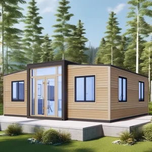 20ft 30ft 40ft Prefab Villa 1-5 Bedroom Movable Tiny House Prefabricated Foldable Steel Outdoor Lodge Bungalow