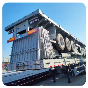20ft/40ft/45ft/53ft 3-Axle Flatbed Container Semi-Trailer