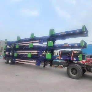 20ft 40ft 45ft Steel Skeleton Container Chassis for Semi-Trailer with >30000kg Payload and Mechanical/Air Suspension