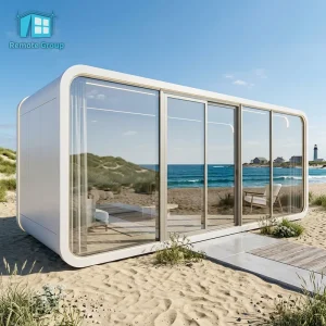20ft/40ft Apple Cabin Farmhouse Style Container Home with Kitchen, Bathroom, Living Room, Office Pods