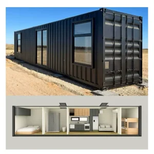 20ft 40ft Custom Modified Shipping Container House with Sandwich Panel and Steel Modular Portable Container Home & Hotel