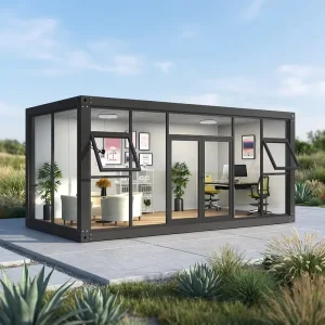 20ft 40ft Customized Glass Curtain Wall Portable Container House for Hotel