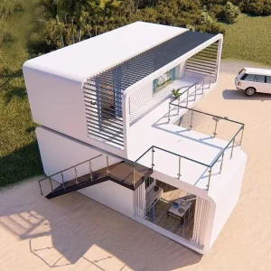 20ft 40ft European Design Office Pod Luxury Container House for Gym Dining Villa Fast Install Two Storey Apple Cabin