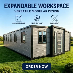 20ft 40ft Expandable Container House Prefab Modular Portable Home Office Damage Free Shipping Quick Assembly