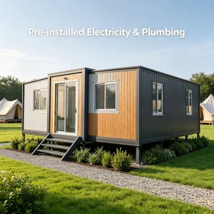 20ft 40ft Expandable Container House for Government Emergency Housing, Disaster Relief, Mobile Office
