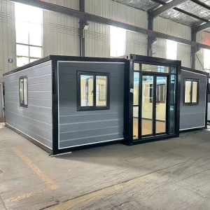 20ft 40ft Expandable House Used as Home Office Living Container Extended Box House with Ensuite Bathroom and Kitchen