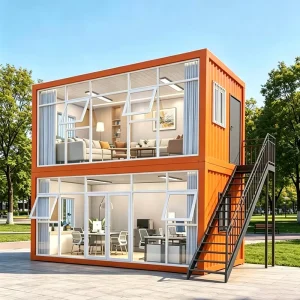 20ft 40ft Flat Pack Container Home Custom Doors Windows Fast Assembly Outdoor Modular Building Office Homestay Shop Hotel Steel
