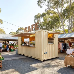 20ft 40ft Foldable Container Coffee Shop Custom Modular Café Restaurant