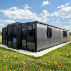 20ft/40ft Prefabricated Modular House Modern Container Home with Large Windows for Resort and Living Use