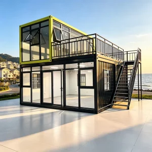 20ft 40ft Steel Prefab Container House Thickened Flatpack Movable Office Hotel Shop Outdoor Toilet Sandwich Panel
