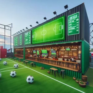 20ft 40ft Steel Prefab Mobile Fast Food Restaurant Coffee Bar Shipping Container Kitchen Design