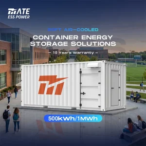 20ft Air Cooled BESS Battery Storage System Container 500kWh 1MWh Lithium Battery Solar Power Station for University Campus