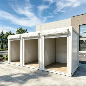 20ft Breathable Prefab Garage Midcentury Modern Detachable Container House for Hotel Outdoor Storage Workshop Carport