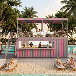 20ft Container Cafe Conversion Modular Restaurant Building for Sale