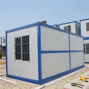 20ft Custom X Type Foldable Container House Prefab Site Cabin With Prebuilt System for Fast Project Setup