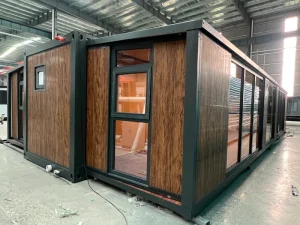 20ft Double Wing Expandable Container House Movable Prefab Villa Extendable Steel Sandwich Panel Structure Farmhouse Outdoor