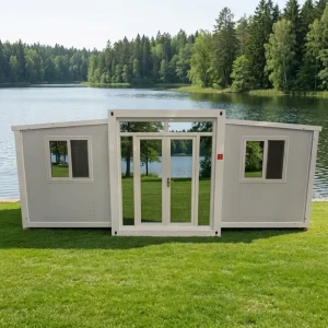 20ft Double Wing Expandable Container Steel Sandwich Panel Structure Portable Prefab Living House