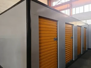 20ft Eco Friendly Folding Multibox Movable 4 Roller Doors Prefab Galvanized Metal Steel Portable Self Storage Unit Container