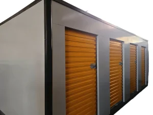 20ft Eco Friendly Folding Multibox Movable 4 Roller Doors Prefab Galvanized Metal Steel Portable Self Storage Unit Container
