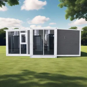 20ft Expandable Container House EPS Sandwich Panel Walls Waterproof Solar Powered Eco Friendly Modern Design Steel Structure