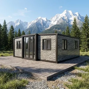 20ft Expandable Container House, Modular Prefabricated Container Steel Structure Home With 3 Bedroom Layout