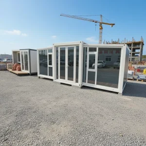 20ft Expandable Container Office House 2 Bedrooms Kitchen Modular Steel Frame Site Toilet Large Multi Room Modern Customizable