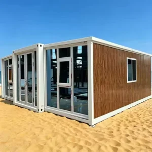 20ft Expandable Prefab Home 2 Bedrooms Shipping Container Kitchen Sandwich Panel Customizable Kitchen Cabinets Living Room