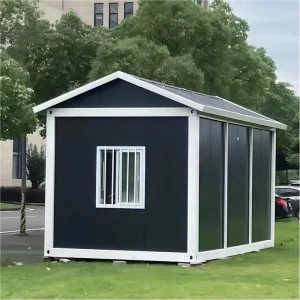 20ft Flat Pack Container House Quick Assembly Detachable Modular Container for Worker Camp Dormitory Gable Roof Anit Corrosion