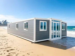 20ft Flat Roof Expandable Container House Quick Installation Insulated Soundproof All-Season Use