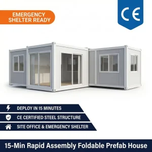 20ft Foldable Breathable Thickened Steel Modular Container Home Prefabricated Low Cost Exterior Mall Use 60 Min Fast House