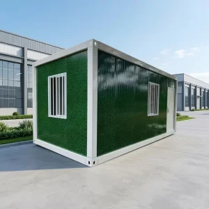 20ft Foldable Container House Glass Office Building Shop Modular Prefab Luxury Granny Flat Cabin Tiny Home