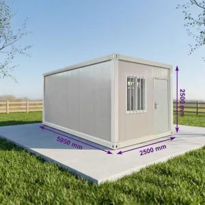 20ft Foldable Container House Prefabricated Modular Tiny Home Fully Furnished Portable Cabin for Construction Dorm Office Hotel