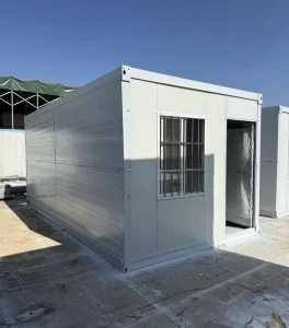 20ft Foldable Container House Steel Sandwich Panel Modular Portable Cabin for Emergency Construction Site Camp